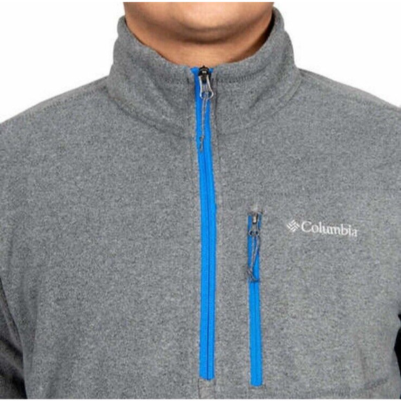 Columbia Mens Thompson Peak Quarter Zip Fleece Pullover Size XL Chest Zip Pocket - Picture 8 of 13
